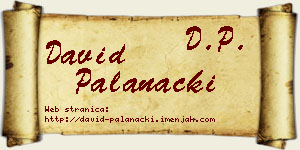 David Palanački vizit kartica